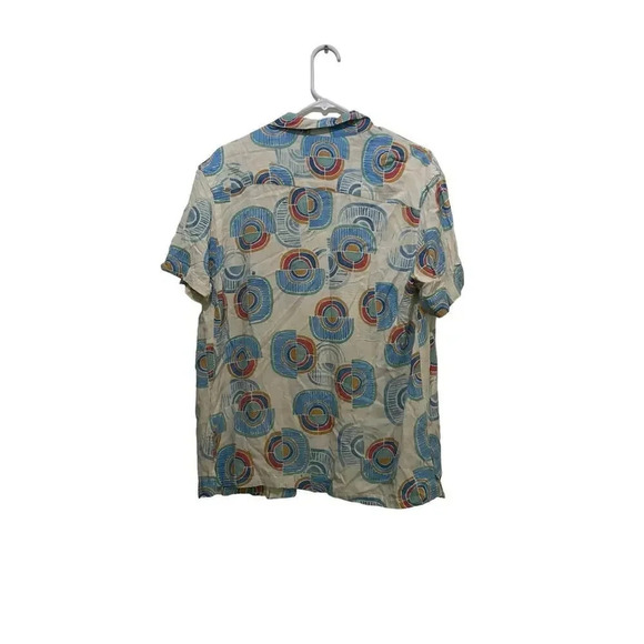 Zara Small Circle Short Sleeve Button Up Shirt Size Medium - Picture 5 of 5
